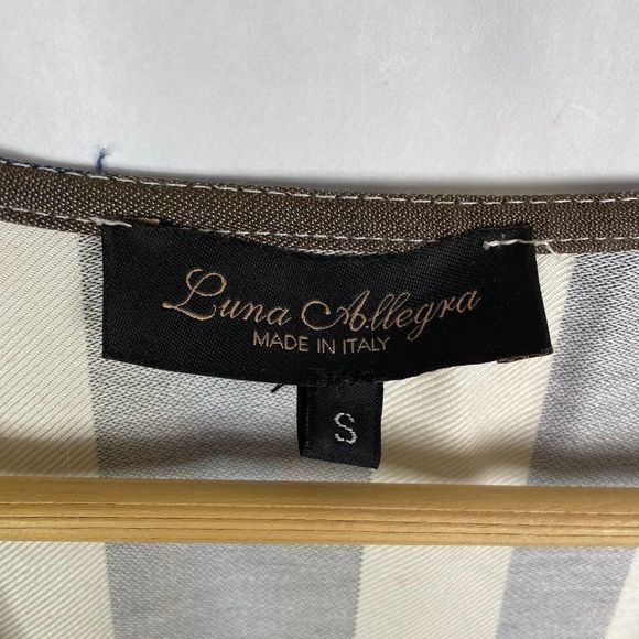 Luna Allegra  Made In Italy  V Neck Ruched 3/4 Sleeve Wrap Front Blouse - Picture 2 of 4